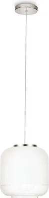 Produktbild von Philips Energiespar Glas Pendelleuchte Chrom Weiß Ø 22cm