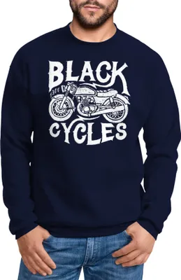 Produktbild von Sweatshirt Herren Motorrad Biker Vintage Retro Rundhals-Pullover Neverless® navy XL