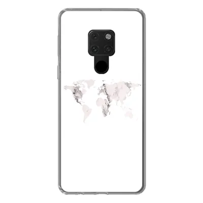 Produktbild von MuchoWow® Handyhülle Schutzhülle Hülle für Huawei P40 Lite Weltkarte - Marmor - Weiß Silikon Softcase Handy Hülle - Handy
