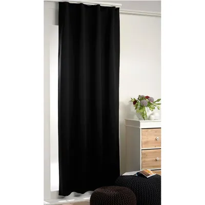 Produktbild von Verdunklungsgardine mit Kräuselband, Größe: 135x175cm, Farbe: Schwarz
