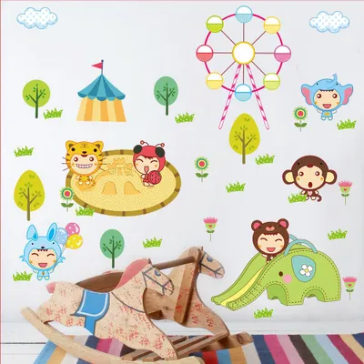 Produktbild von Wandaufkleber, dekorative Klebefolien, Kindermarkt