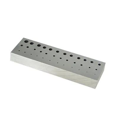 Obrázok produktu pre Kovadlina na nity - vyrobená z kalenej ocele - s 36 otvormi s priemerom 0,4-3,6 mm