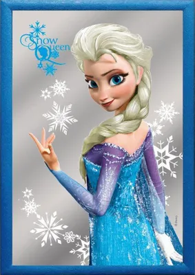 Produktbild von Frozen - Snow Queen Elsa - 20x30 cm bedruckter Spiegel im Kunststoff Rahmen