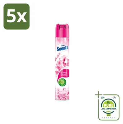 Zdjęcie produktu dla 5 sztuk sprayu do odświeżaczy powietrza do domu - zapach kwiatu wiśni - 400 ml - opakowanie zbiorcze