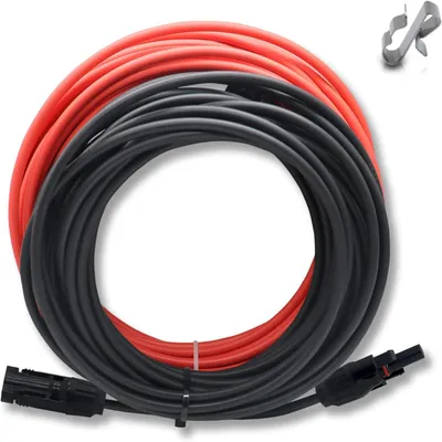 Image de Câble d'extension pour panneaux solaires - 4 mm² - 1/3/5/10/15/20 mètres - Câble solaire photovoltaïque - Câble de connexion