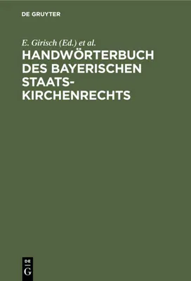 Produktbild von Handwörterbuch des bayerischen Staatskirchenrechts