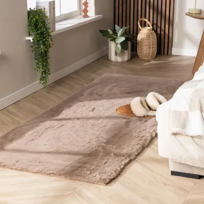 Image de Volero - Couloir doux à poils longs - Comfy Supreme Taupe - 80x250 cm
