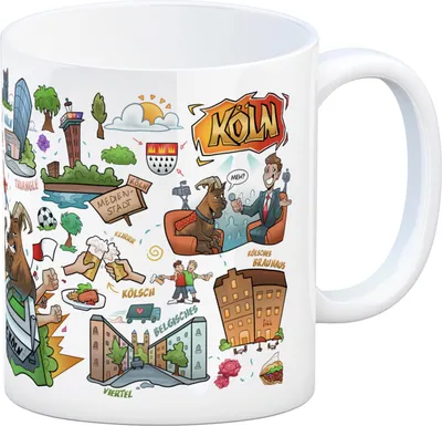 Produktbild von Köln Pop Art Comic Kaffeebecher