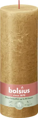Produktbild von Bolsius Rustik Stumpenkerze 190/68 mm Gewürzbraun