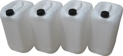 Produktbild von kanister-vertrieb® 4 Stück 25 Liter 25 L Kanister Camping Outdoor Wasserkanister lebensmittelecht Farbe natur inkl. Etikett (4x25 knn)