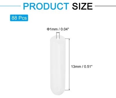 Produktbild von 88 Stš¹ck Silikon Endkappen, 1mm (1/32") ID 13mm (1/2") H?he Runde Schutzkappen Flexible Gummipfropfen Abdeckkappen fš¹r Schrauben Metallst?be Elektrokabeln Endkappe, Transparent