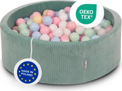 Produktbild von KiddyMoon Bällebad Kinder Schaumstoff Mit Bälle Für Baby ab 1 Jahr