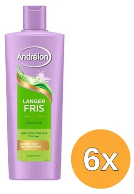 Produktbild von 6x Andrelon Shampoo – Länger frisch 400 ml
