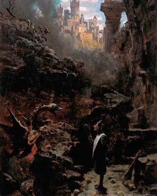 Obrázek produktu pro Carl Spitzweg umělecký obraz - Čaroděj, 1875 (50 x 40 cm)