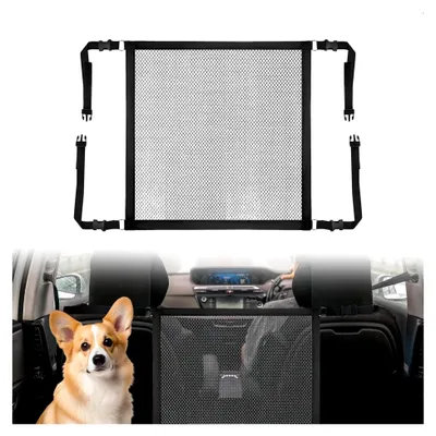 Produktbild von Hundenetz für den Kofferraum, verstellbar, 53 x 53 cm, Schutznetz für Hunde, schwarz