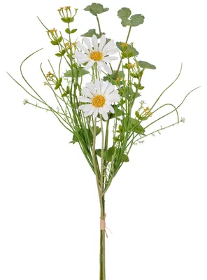 Produktbild von CREATIV green Margeriten Mix Strauß 60 cm Weiß – Kunstblumen Strauß künstlich für Vase, Tischdeko & Wohnraumdeko, Dekoblumen naturgetreu mit realistischen Stielen