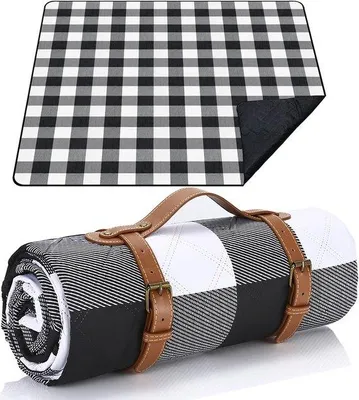 Produktbild von Famanu Picknickdecke 200 x 200 cm - Wasserfest, Tragbar, Waschbar, Sandfrei