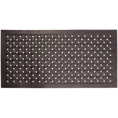 Image de Paillasson en caoutchouc tressé - 120 x 60 cm - Noir