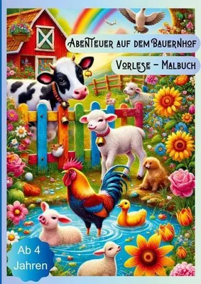 Produktbild von Vorlese-Malbuch Abenteuer auf dem Bauernhof
