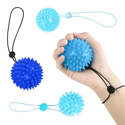 Imagen del producto de Pelota antiestrés para adultos, con 4 niveles de resistencia, ideal para ejercicios de rehabilitación de la mano