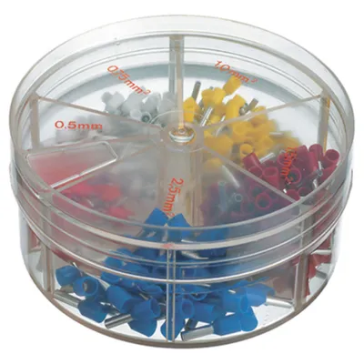 Produktbild von Dönges Aderendhülsen-Sortiment, isoliert, 4 - 16 mm², Streudose IDS4-16