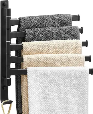 Produktbild von Handtuchstange Handtuchhalter, 5 Stangen, 180° Drehbar, Abstand Einstellbar