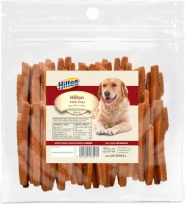Produktbild von HILTON Kaninchenstreifen – Leckerbissen für Hunde – 500 g