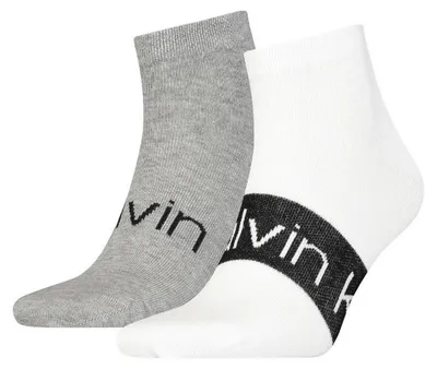 Produktbild von Calvin Klein - Socken für Herren (2er-Pack) NA963 (43 EU - 47 EU) (Weiß/Grau)