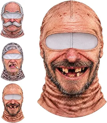Produktbild von Lustige Sturmhaube Für Motorrad, Damen & Herren, 3D-Skimaske, Atmungsaktiv, Winddicht, Unisex, Sport, Karneval Halloween
