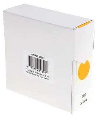 Produktbild von Rillprint - Etikett 25 mm, 500 Stück auf Rolle, fluoreszierendes Orange