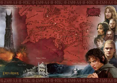 Immagine prodotto di Il Signore degli Anelli - Mappa - Poster cinematografico per il cinema