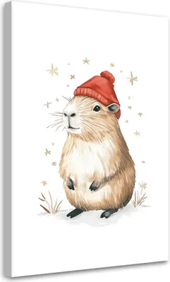 Immagine prodotto di Stampa su tela per cameretta, Capibara Animali - 40x60