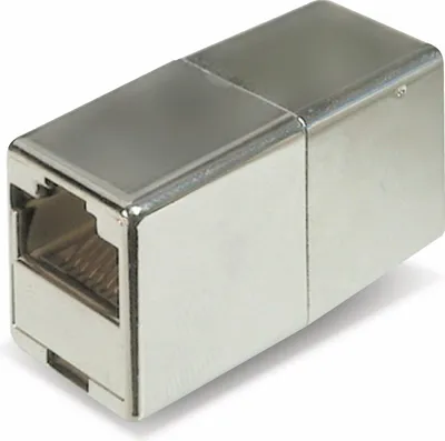 Image de S/CONN maximum connectivity Adaptateur Connecteur modulaire-coupleur Western 8/8 sur coupleur Western 8/8, connecteur de câble, métallisé---cross-over (71222)
