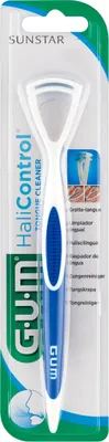 Immagine prodotto di GUM Spazzolino per la lingua HaliControl Bianco Blu Detergente per la lingua contro l'alito cattivo