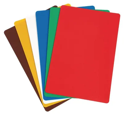 Productafbeelding van kleurgecodeerde snijmattenset (6 stuks) - standaardafmetingen: 1,5(h) x 450(b) x 300(l) mm