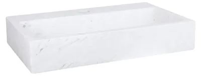 Produktbild von Differnz Handwaschbecken Flat 38 x 24 cm Marmor weiß mit Beschichtung 38.005.40