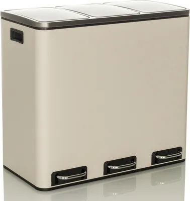 Obrázok produktu pre hjh OFFICE odpadkový kôš 54 l CLEAN IX odpadkový kôš na triedenie odpadu obdĺžnikový pre kuchyňu, kanceláriu so Step-On 56,0 x 61,0 x 31,5 cm