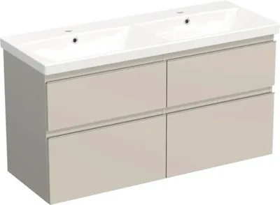 Obrázek produktu pro Koupelnová skříňka s umyvadlem Jungborn TRENTA 120 cm kašmírová lesklá