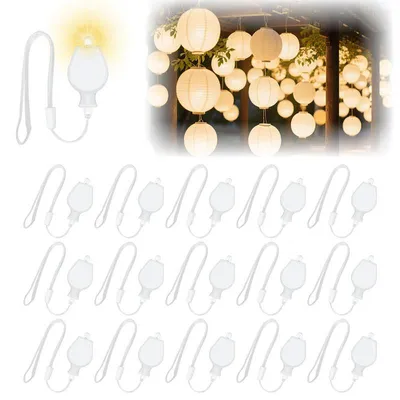Produktbild von 15er Set LED Ballonlichter, warmweiße Mini LED Lichter für Luftballons und Laternen, Party Deko Beleuchtung für Hochzeit, Geburtstag, Halloween und Weihnachten