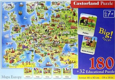 Produktbild von CASTORLAND Lernpuzzle-Karte von Europa