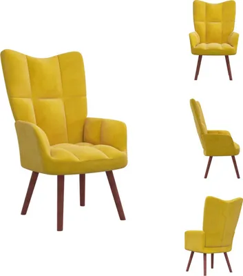 Obrázok produktu pre vidaXL Relax kreslo horčicovo žltý zamat - Kreslo