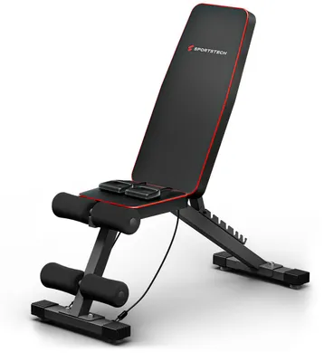 Produktbild von Sportstech BRT250 Hantelbank klappbar & verstellbar – Multifunktionale Fitnessbank für zuhause, 7 in 1 Schrägbank & Trainingsbank für Ganzkörpertraining, kompakt faltbar, bis 300 kg belastbar