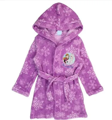 Produktbild von Frozen Die Eiskönigin Mädchen Bademantel Morgenmantel Kapuze lila Gr.98/104