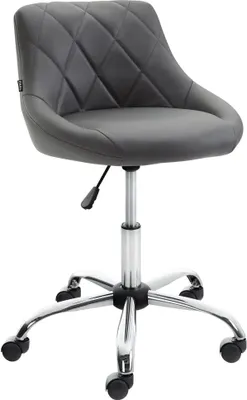 Produktbild von CLP Arbeitshocker Lazio drehbar mit Chromgestell grau Material Kunstleder