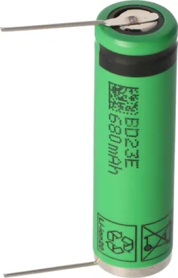Produktbild von Akku passend für den damaligen Sanyo UR14500 Ersatz-Akku 3.6V 14x50mm