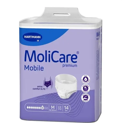 Produktbild von MoliCare 166030, M, Weiß, 80 - 120 cm, 14 Stück(e), Tasche