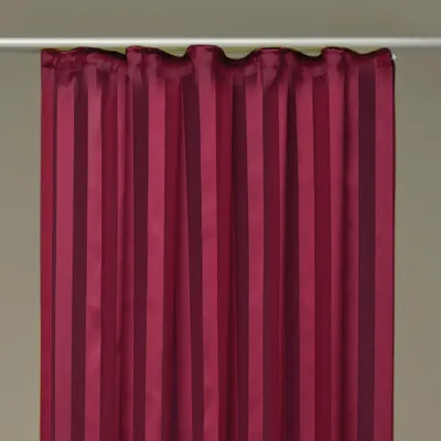 Produktbild von Gardine mit Kräuselband (Streifen, halbtransparent), Größe: 140x175cm, Farbe: Rot