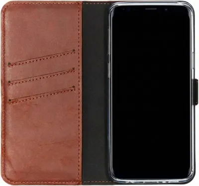 Produktbild von Selencia Echtleder Klapphülle Samsung Galaxy S9 - Hellbraun