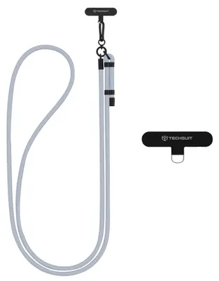 Zdjęcie produktu dla Techsuit Rope Crossbody pasek do telefonu, karabińczyk, - jasnoszary