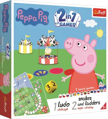 Obrázok produktu pre Gra 2w1 Chińczyk Węże i Drabiny Peppa Trefl 02067